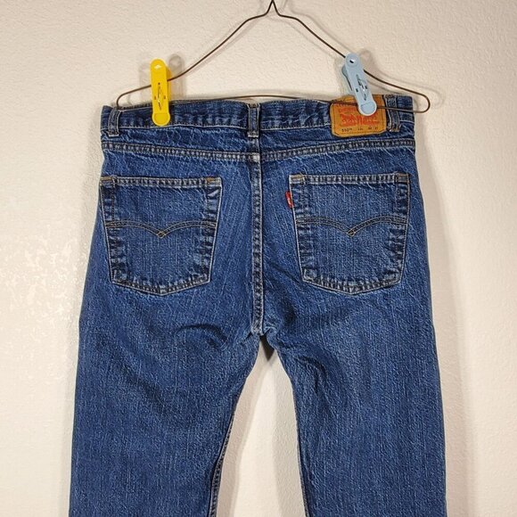 Levis 550 Boys Relaxed Fit Jeans Size 12 Husky W32 x L27 Blue Denim - Picture 4 of 9